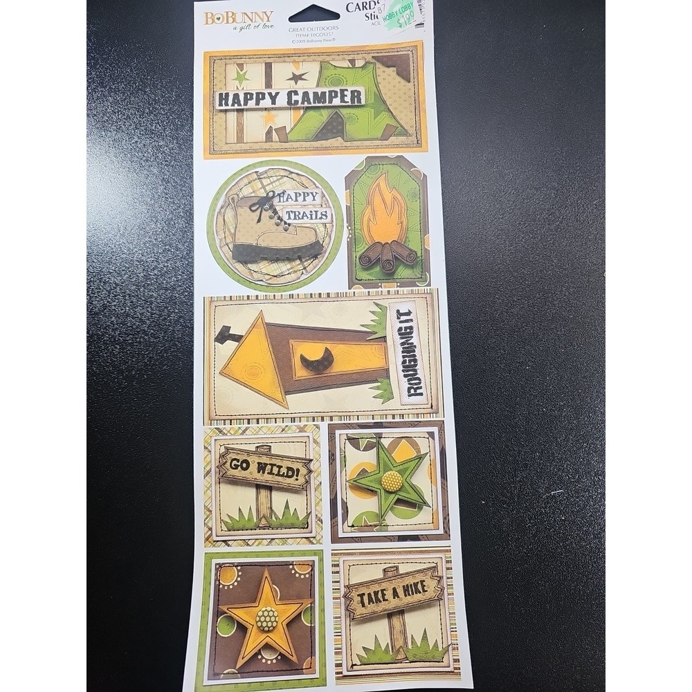 Bo Bunny Great Outdoors Cardstock Stickers Scrapbook Junk Journal